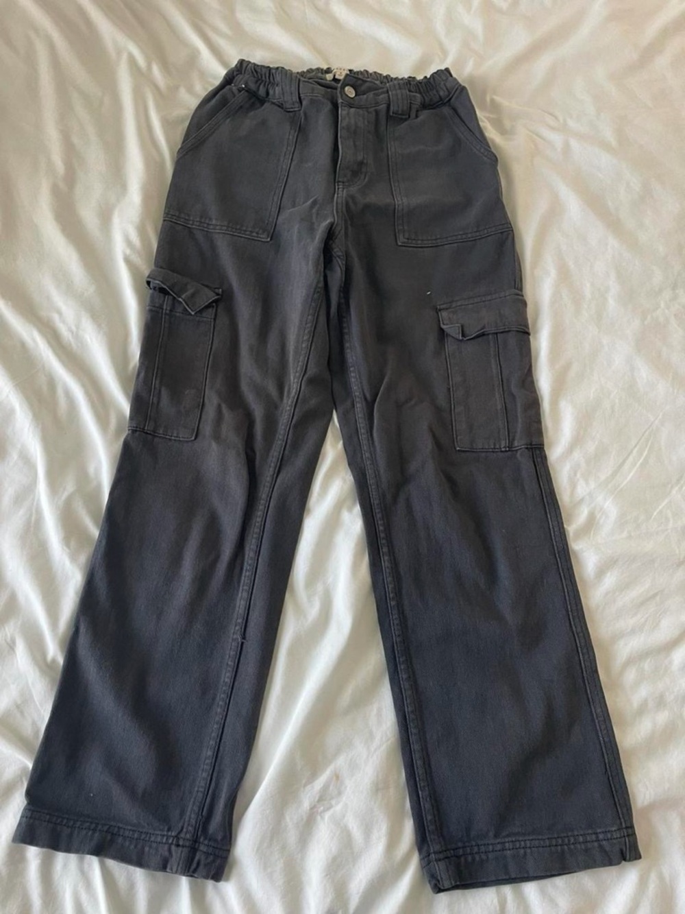 PacSun Black Cargo Pants with Elastic Waist